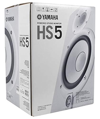 White Monitor Yamaha HS5 5 Inch Powered Studio Monitor